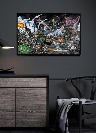 Boba Fett vs Predator Wall Art | Star Wars Acrylic, Metal & Canvas - Snapping Turtle Gallery