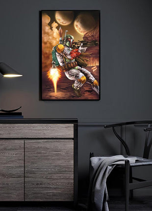 Boba Fett Wall Art | Star Wars Fan Art | Snapping Turtle Gallery [variant_option1] Print, Premium Wall Art by Snapping Turtle Gallery