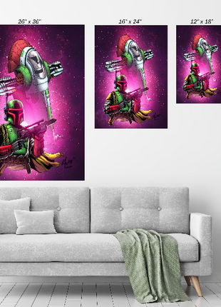 Boba Fett Wall Art | Star Wars Fan Art | Snapping Turtle Gallery - Snapping Turtle Gallery