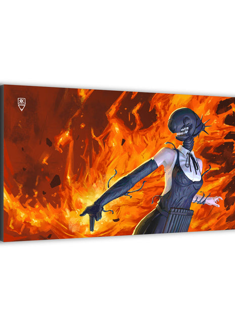 Reze Bomb Devil Wall Art | Chainsaw Man Acrylic, Metal & Canvas Print - Snapping Turtle Gallery