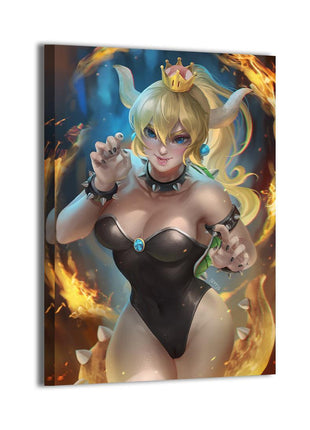 Bowsette Wall Art | Nintendo Ultra-HD Acrylic, Metal & Canvas Print - Snapping Turtle Gallery