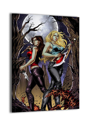 Buffy & Faith Art | Acrylic, Metal & Canvas - Snapping Turtle Gallery