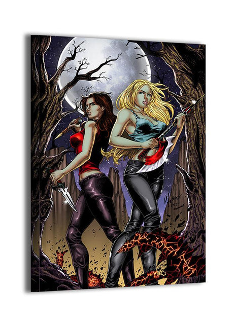 Buffy & Faith Art | Acrylic, Metal & Canvas - Snapping Turtle Gallery