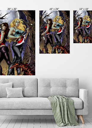 Buffy & Faith Art | Acrylic, Metal & Canvas - Snapping Turtle Gallery