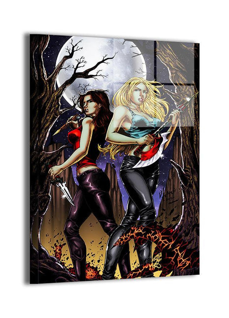 Buffy & Faith Art | Acrylic, Metal & Canvas - Snapping Turtle Gallery