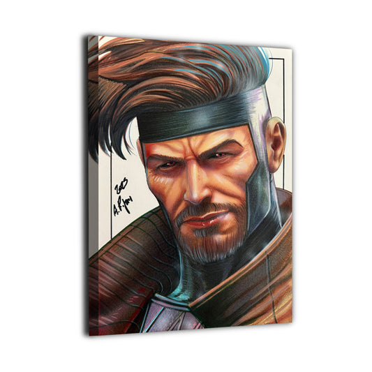 Charged Intent Canvas Print — Gambit artwork by Aurelio Rigoni; gallery-wrapped, ready to hang.