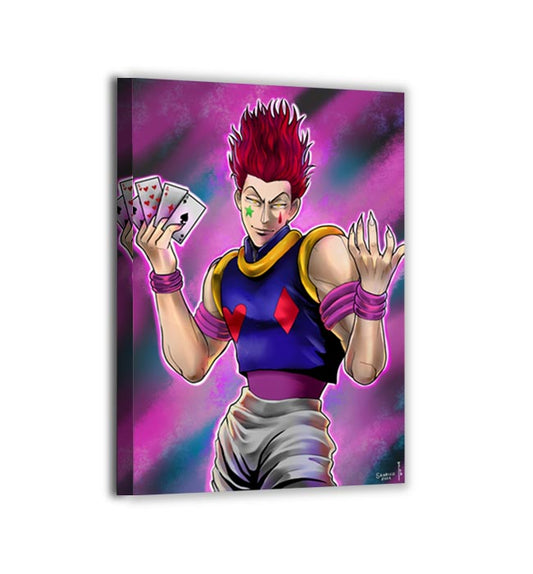 hisoka hunter x hunter art by emmanuel centeno; ready-to-hang canvas print