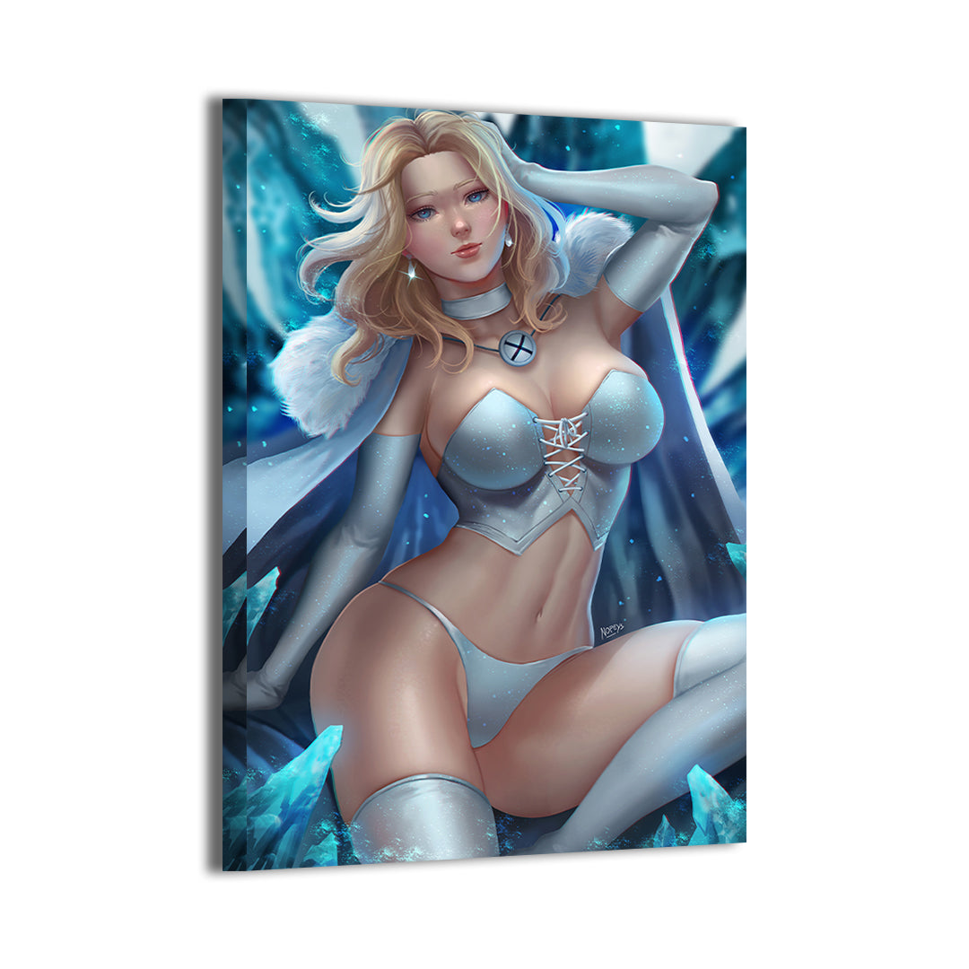 emma frost (white queen) by nopeys; gallery-wrapped, ready to hang.