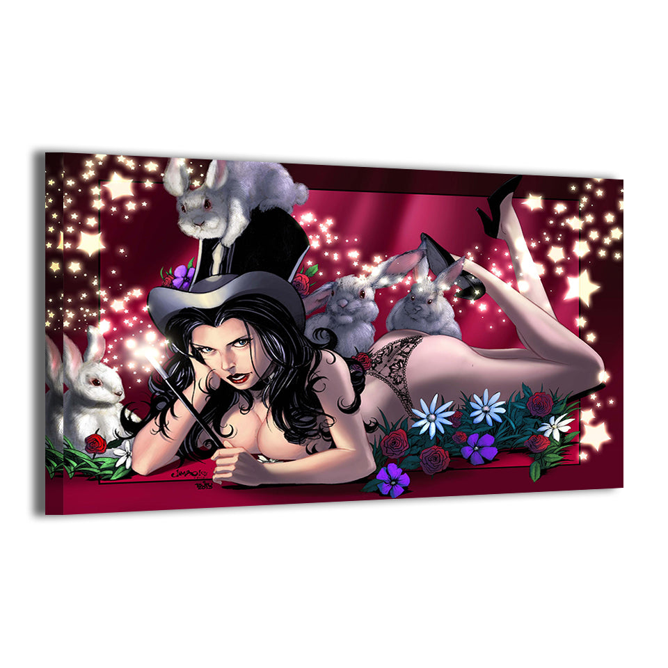 Zatanna by Jimbo Salgado & Brian Valeza; gallery-wrapped, ready to hang.