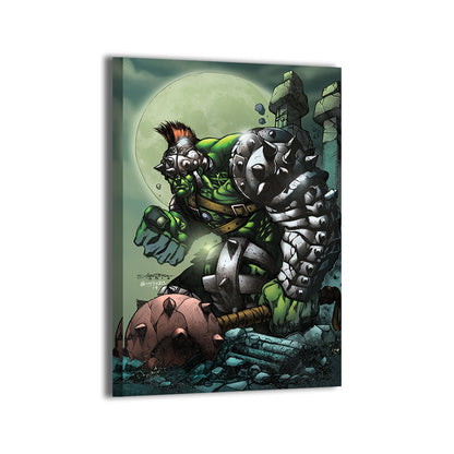 World War Hulk fan art by Emil Cabaltierra; gallery-wrapped canvas, ready to hang.