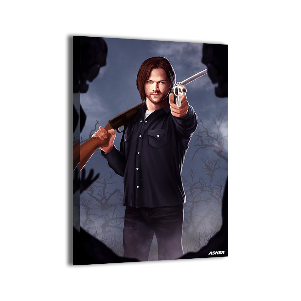 Sam Winchester by Ben Asher; gallery-wrapped, ready to hang.