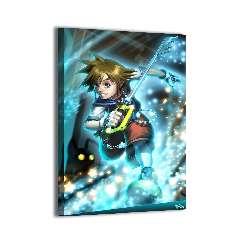 Sora with Keyblade by Brian Valeza (Totz Valeza); gallery-wrapped, ready to hang.