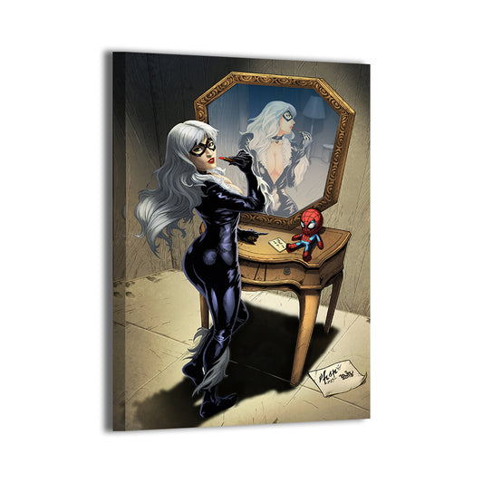 black cat (felicia hardy) by vhon remot; gallery-wrapped, ready to hang.