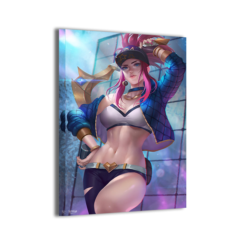 akali (k/da) by nopeys; gallery-wrapped canvas, ready to hang.