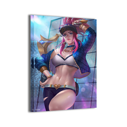 akali (k/da) by nopeys; gallery-wrapped canvas, ready to hang.