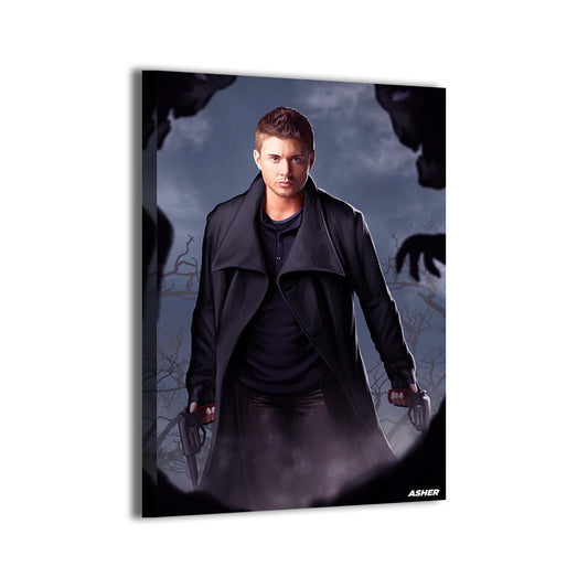 Dean Winchester by Ben Asher; gallery-wrapped, ready to hang.
