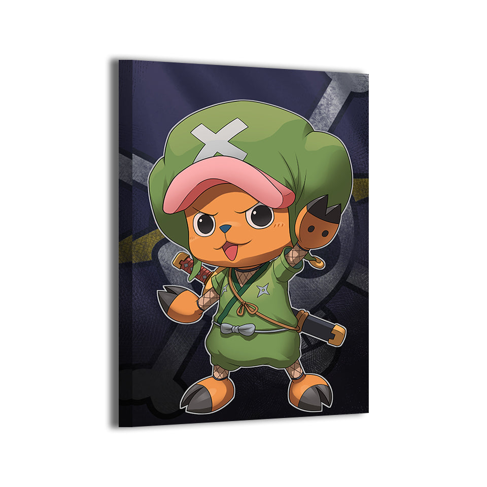 Chopper ninja design by Sam Dela Torre; gallery-wrapped, ready to hang.