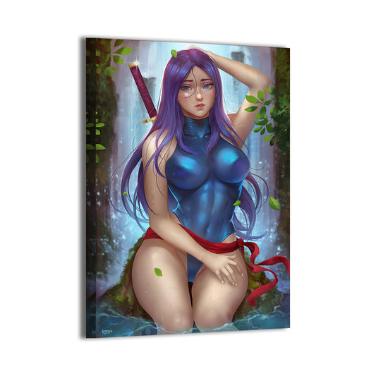 psylocke by nopeys; gallery-wrapped canvas, ready to hang.