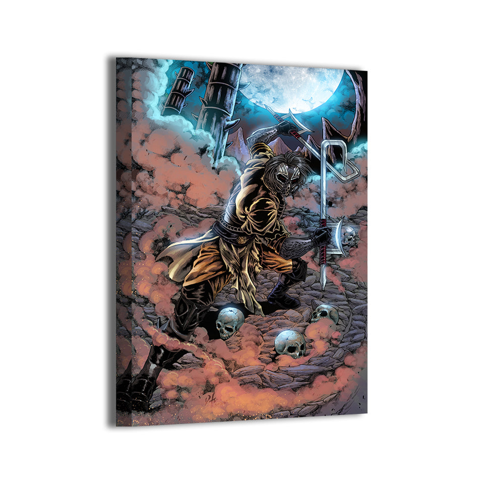 kabal masked speedster with hookswords by Vhon Remot; gallery-wrapped, ready to hang.