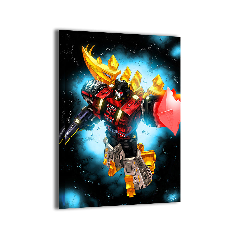 Steel Mauler Canvas Print — Snarl charging with energy blade, artwork by Geebo Vigonte with Splash Colors; gallery-wrapped, ready to hang.
