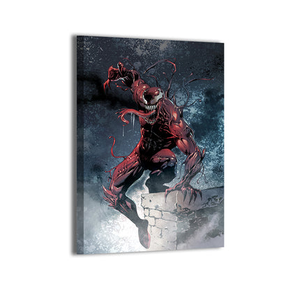 Symbiote Frenzy Canvas Print — Carnage from Marvel Comics, art by Don Mark Noceda, colors by Nestor Redulla Jr.; gallery-wrapped, ready to hang.