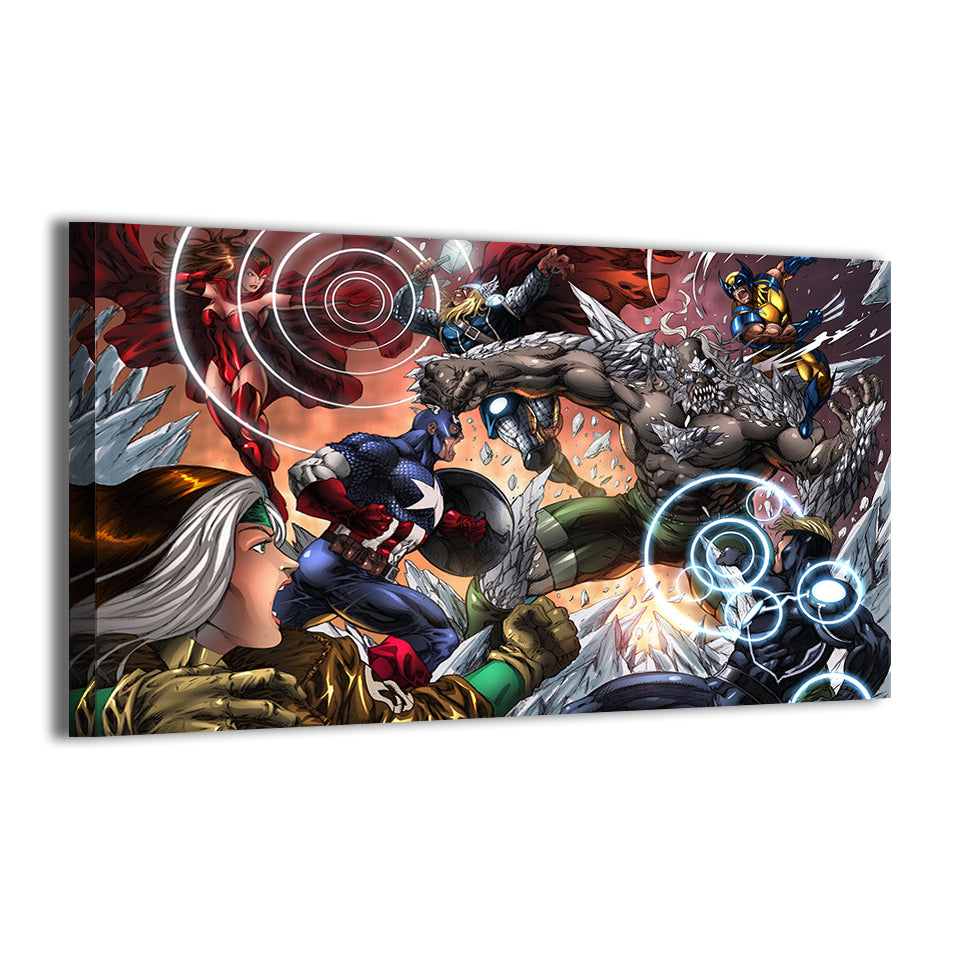 Avengers vs Doomsday by Verry Woong and Bryan Arfel Magnaye; gallery-wrapped, ready to hang.