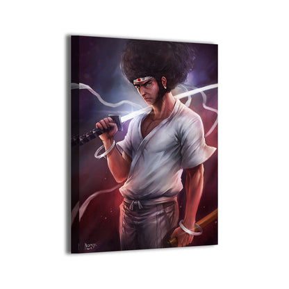 Afro Samurai by Nopeys; gallery-wrapped, ready to hang.