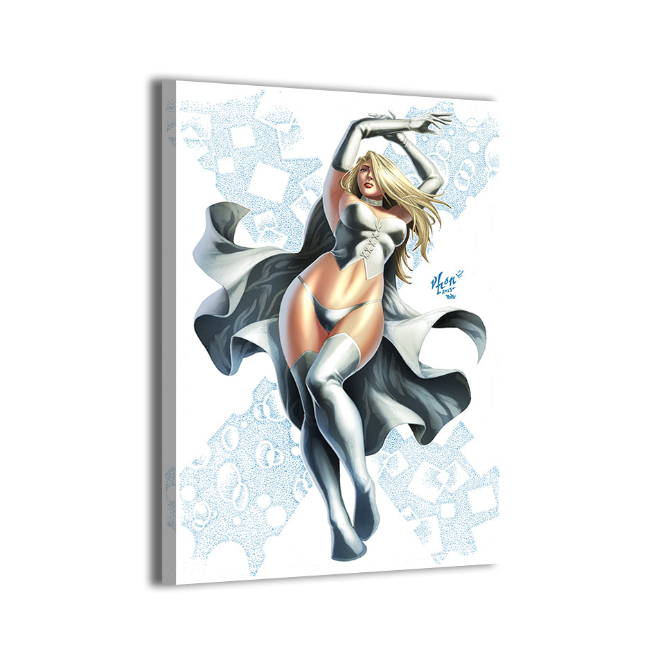 Emma Frost (White Queen) by Vhon Remot; gallery-wrapped, ready to hang.
