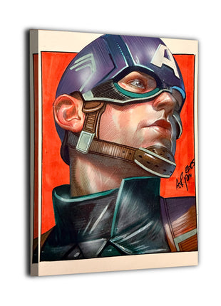 Captain America Steve Rogers Art | Acrylic, Metal & Canvas - Snapping Turtle Gallery