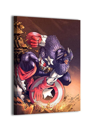 Captain America Wall Art | Marvel Fan Art | Snapping Turtle Gallery [variant_option1] Print, Premium Wall Art by Snapping Turtle Gallery