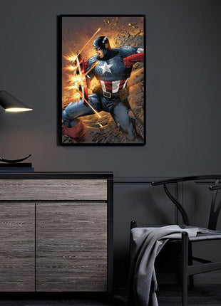 Captain America Wall Art | Marvel Fan Art | Snapping Turtle Gallery [variant_option1] Print, Premium Wall Art by Snapping Turtle Gallery