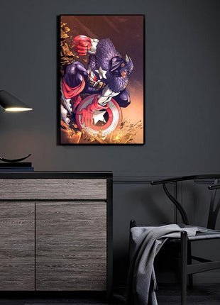 Captain America Wall Art | Marvel Fan Art | Snapping Turtle Gallery [variant_option1] Print, Premium Wall Art by Snapping Turtle Gallery