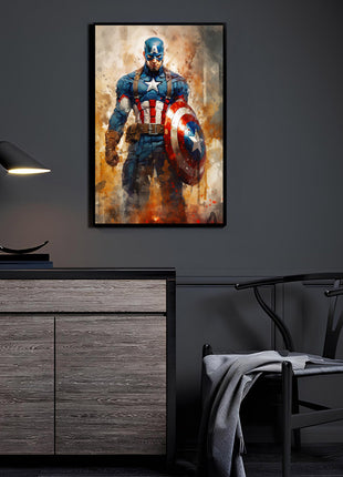 Captain America Wall Art | Marvel Fan Art | Snapping Turtle Gallery [variant_option1] Print, Premium Wall Art by Snapping Turtle Gallery