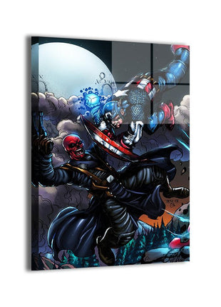 Captain America Wall Art | Eternal Rivalry Acrylic, Meta, Canvas Print - Snapping Turtle Gallery