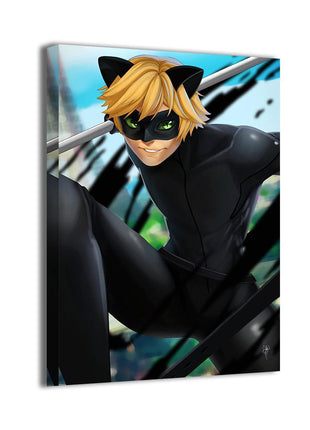 Cat Noir Wall Art | Miraculous Ultra-HD Acrylic, Metal & Canvas Print - Snapping Turtle Gallery