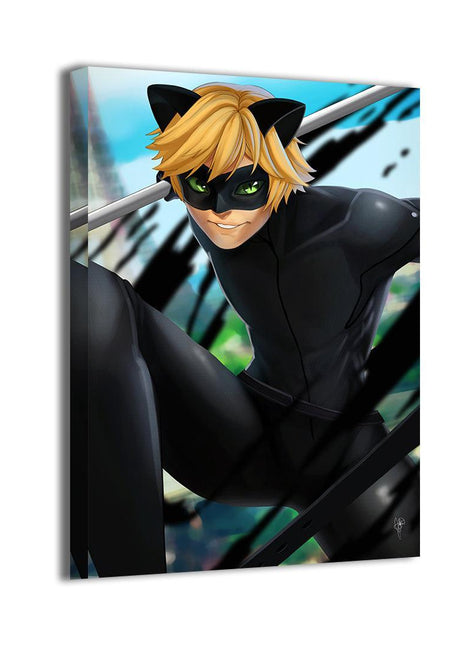 Cat Noir Wall Art | Miraculous Ladybug Fan Art | Snapping Turtle Gallery [variant_option1] Print, Premium Wall Art by Snapping Turtle Gallery