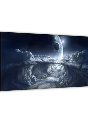 Space Wall Art | Celestial Tempest Cosmic Storm Acrylic, Metal, Canvas - Snapping Turtle Gallery