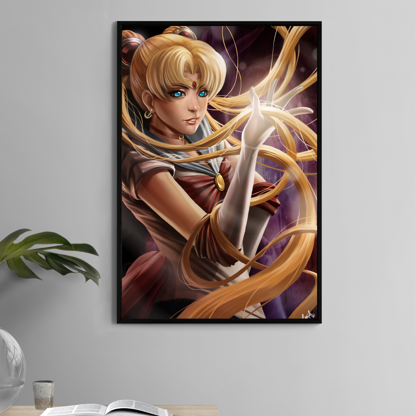  11x17 Print of Sailor Moon Portrait by Ceasar – Magical Girl Anime Wall Art