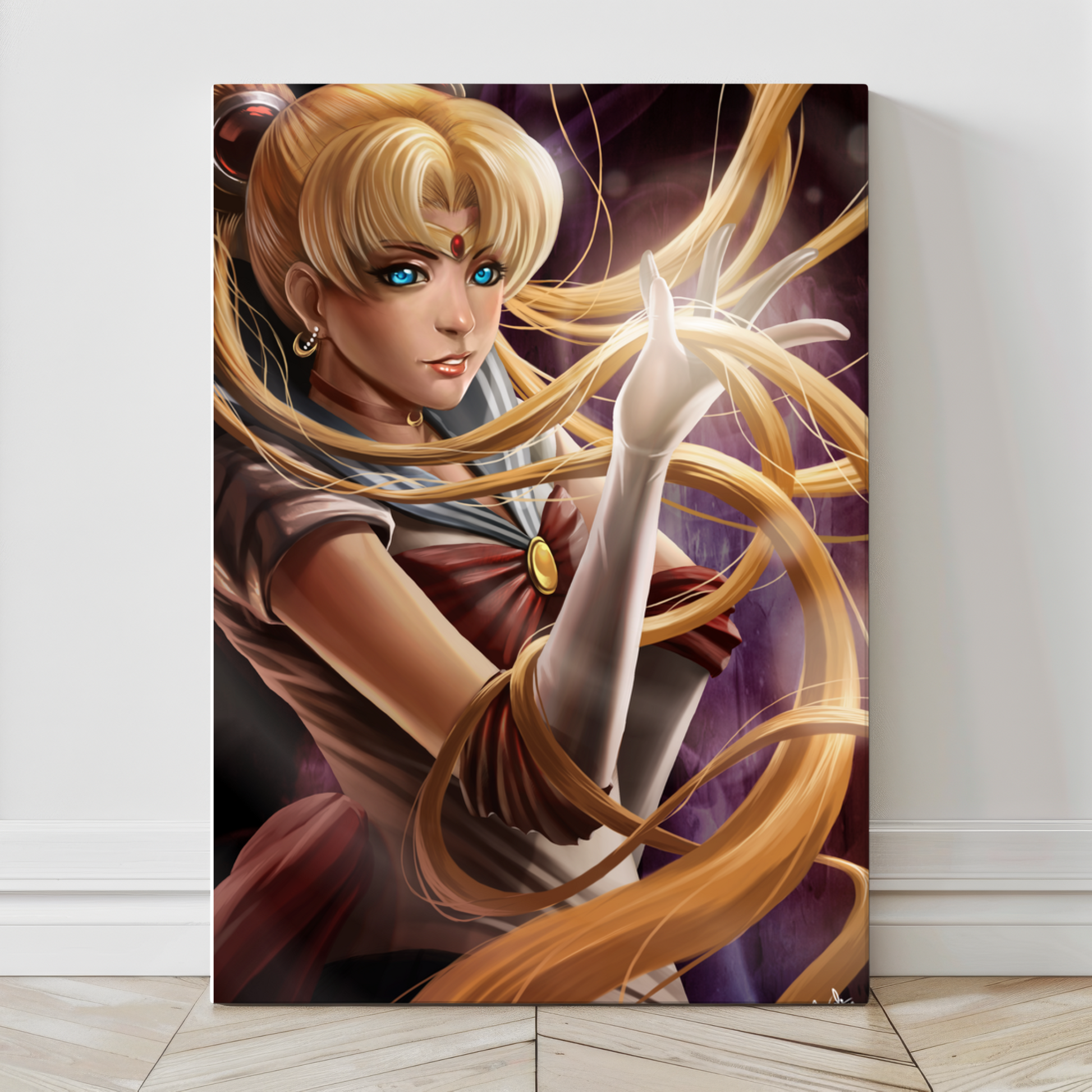  24x36 Canvas Wall Art of Sailor Moon Portrait – Anime Print by Ceasar