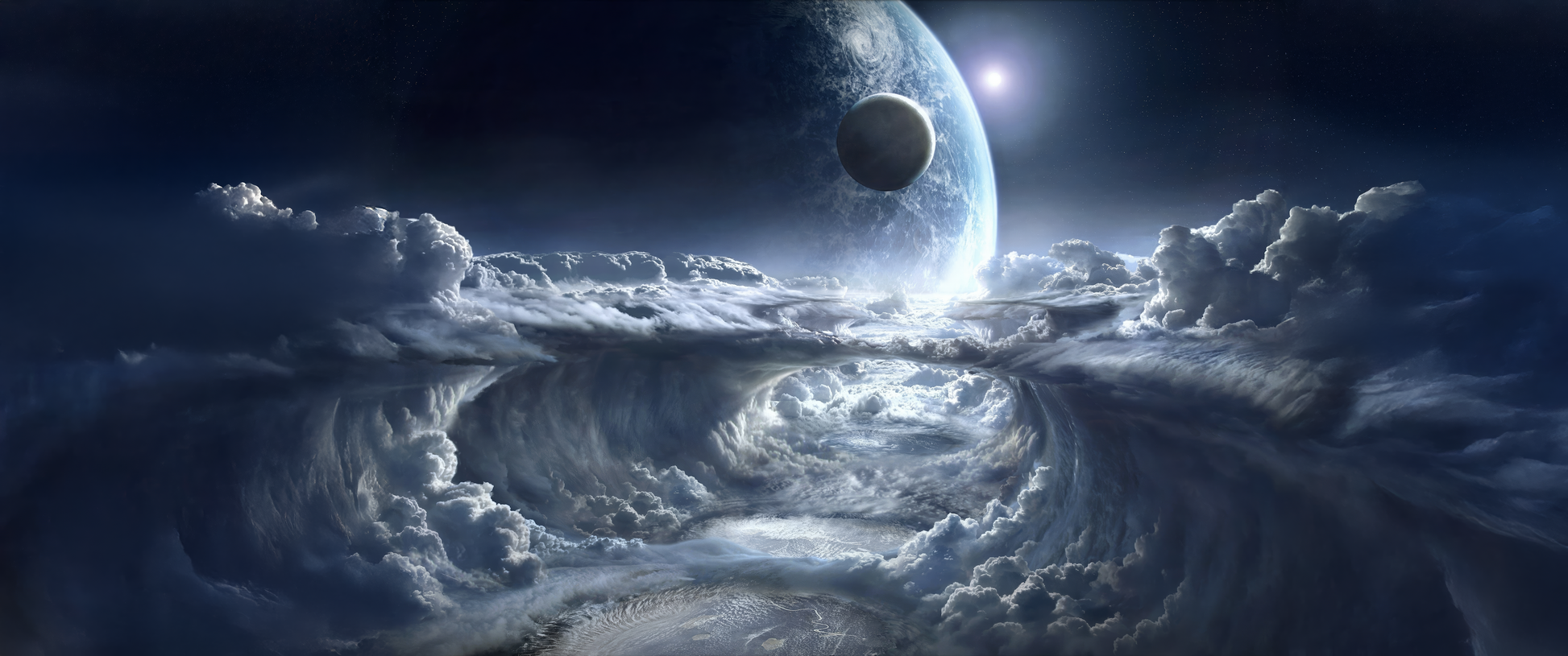 Celestial Tempest wall art in 11x26 canvas print format – available at Snapping Turtle Gallery