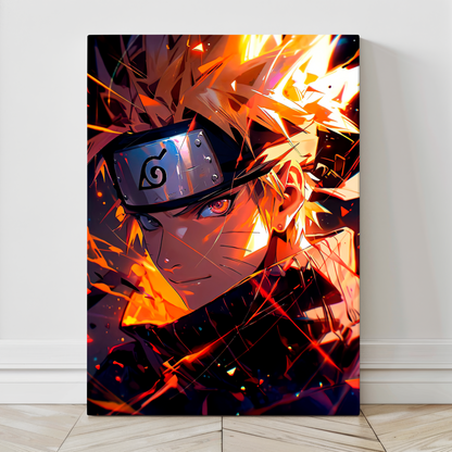 Large Naruto canvas wall print with chakra energy glow – Snapping Turtle Gallery
