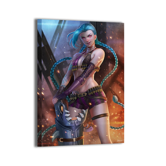 Chaotic Firebrand Wall Art Canvas Print – Jinx by Nopeys