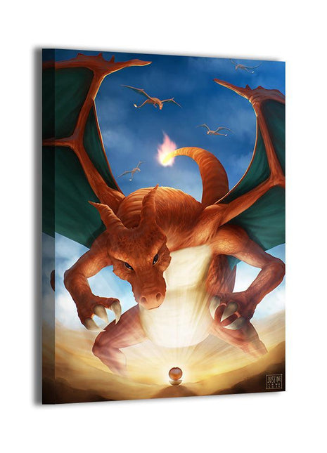 Charizard Wall Art | Pokemon Fan Art | Snapping Turtle Gallery [variant_option1] Print, Premium Wall Art by Snapping Turtle Gallery
