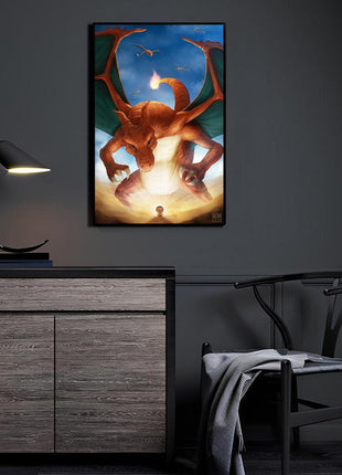 Charizard Wall Art | Pokemon Fan Art | Snapping Turtle Gallery [variant_option1] Print, Premium Wall Art by Snapping Turtle Gallery