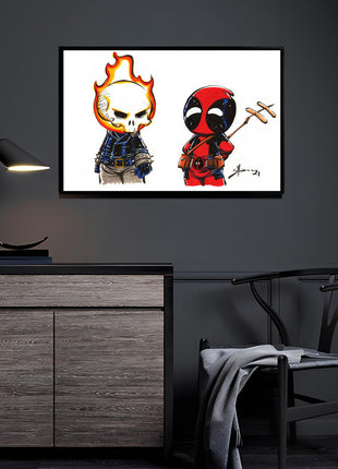 Ghost Rider Deadpool Wall Art | HD Acrylic, Canvas, Metal Prints, Ghost Rider & Deadpool Marvel crossover wall art. 3mm Acrylic, Dye-Sub Metal & Gloss Canvas. Ready to hang. Buy 3 Get 1 FREE!, [-Snapping Turtle Gallery