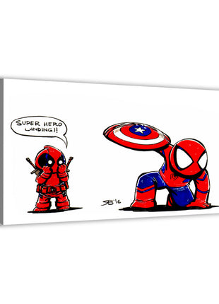 The Legendary Superhero Landing Wall Art