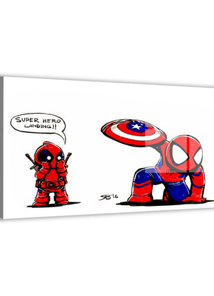 The Legendary Superhero Landing Wall Art