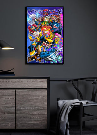 Mutant Mayhem X-Men acrylic wall art