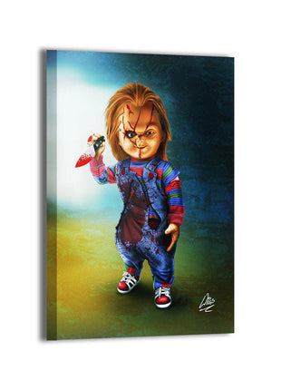 Chucky Child's Play Horror Art | Acrylic, Metal & Canvas - Snapping Turtle Gallery