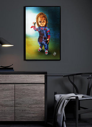 Chucky Child's Play Horror Art | Acrylic, Metal & Canvas - Snapping Turtle Gallery